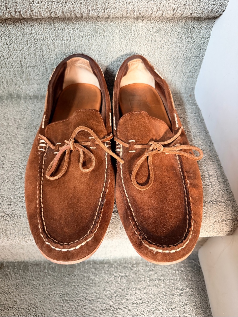 Frye Men's Brown Suede Moccasin Driving Loafers